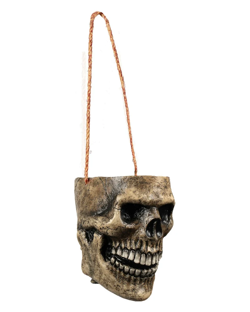 Totenschädel ohne Schädeldecke als Tasche