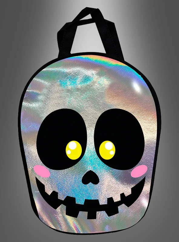 Halloween Tasche schillernder Totenkopf
