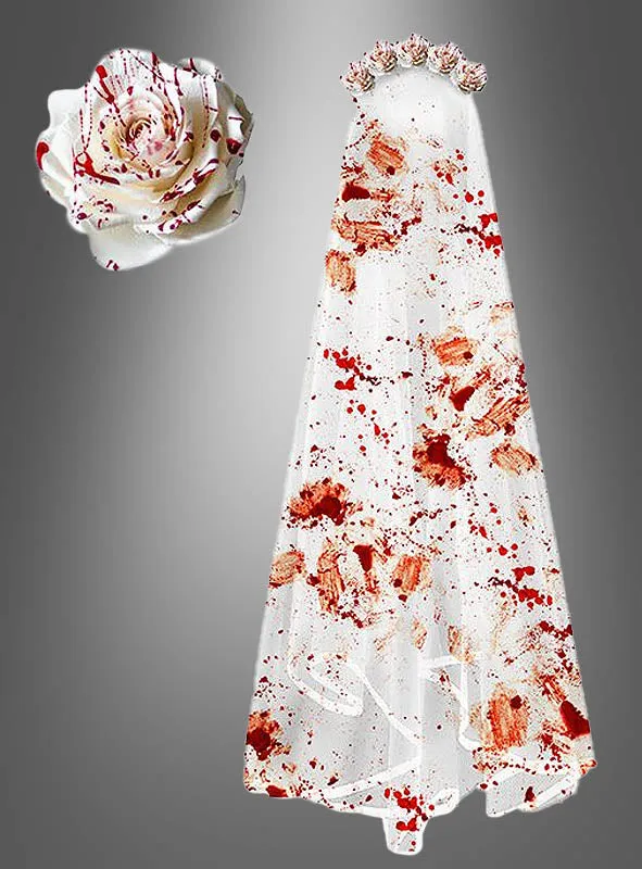 Blutiger Schleier Horrorbraut 80cm