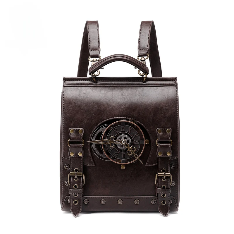 Unisex Steampunk Gear Buckle Umhängetasche