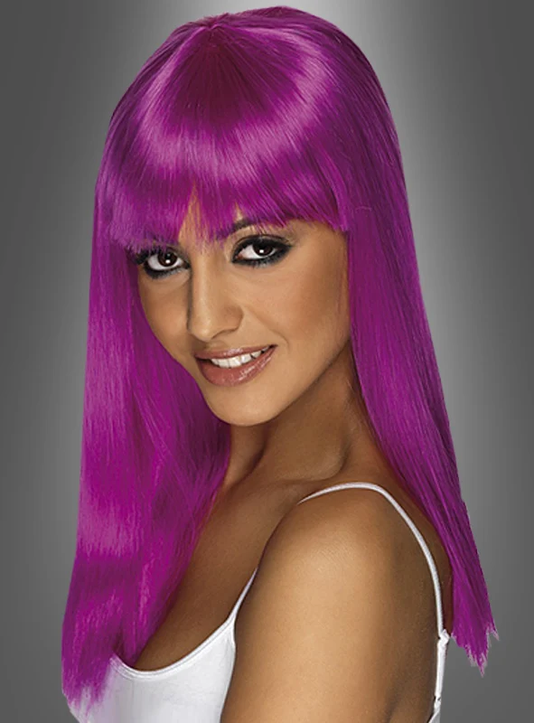 Glamour Perücke glatt mit Pony