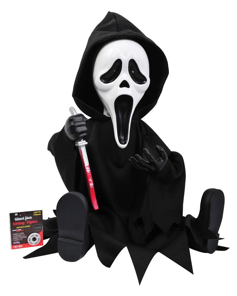 Ghostface Animatronic mit Licht, Sound & Bewegung 28cm