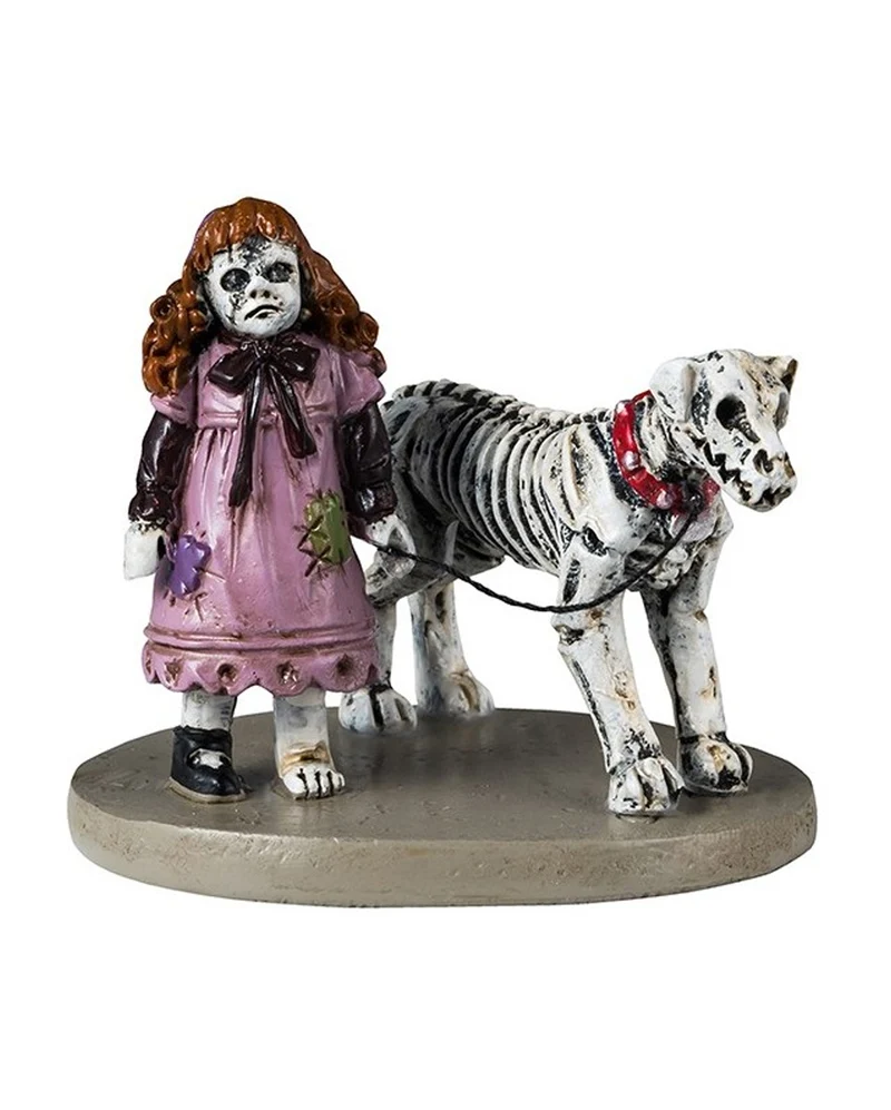 Lemax Spooky Town - Horror Puppe mit Hund