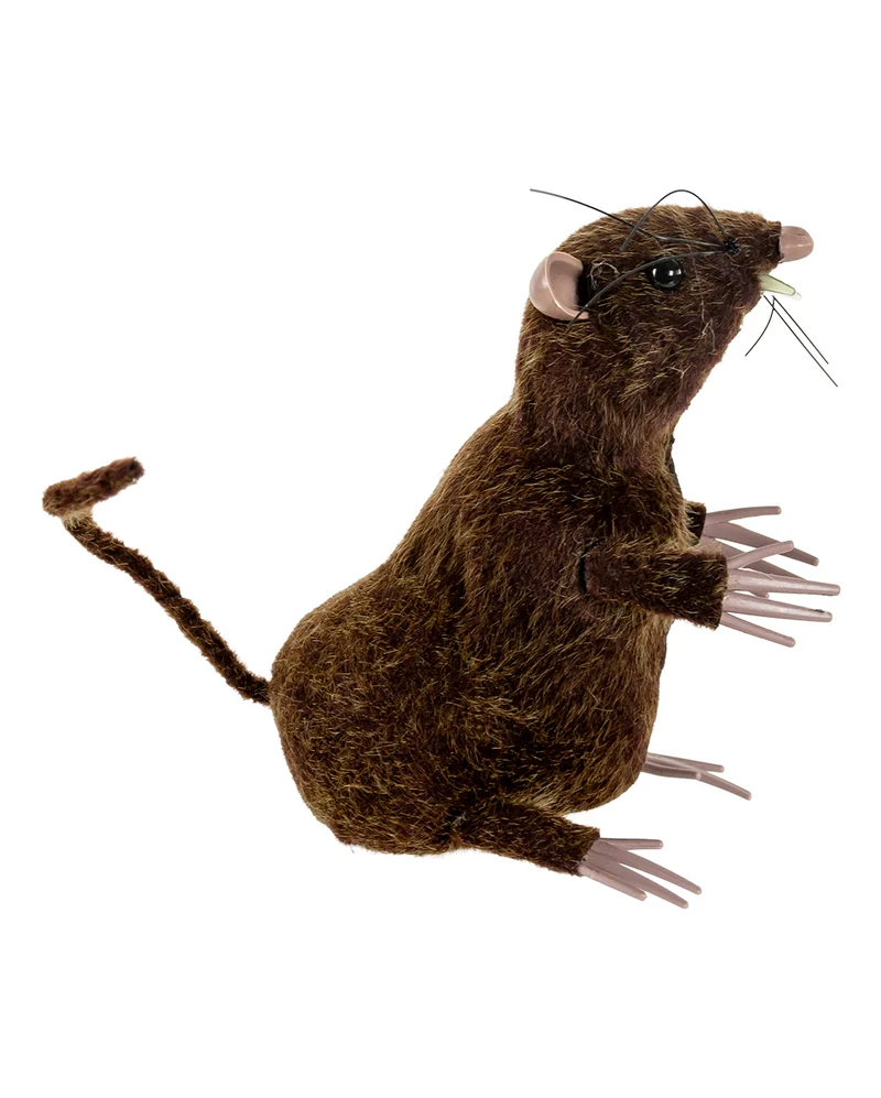 Stehende Ratte mit Kunstfell 11cm