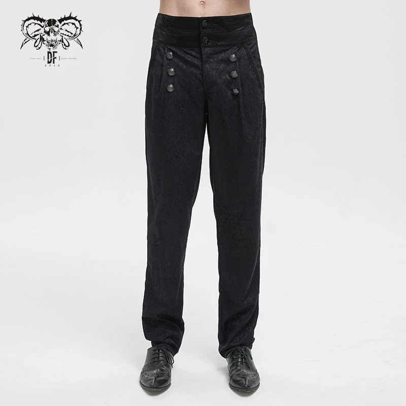 Herren Gothic Cashew bedruckte Hose mit hoher Taille
