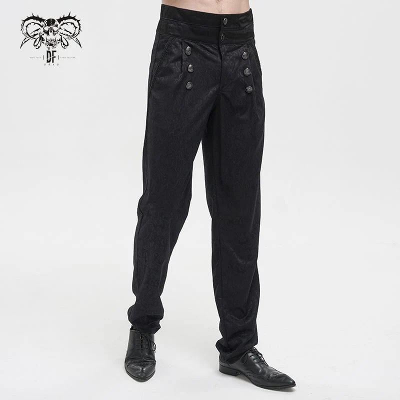 Herren Gothic Cashew bedruckte Hose mit hoher Taille