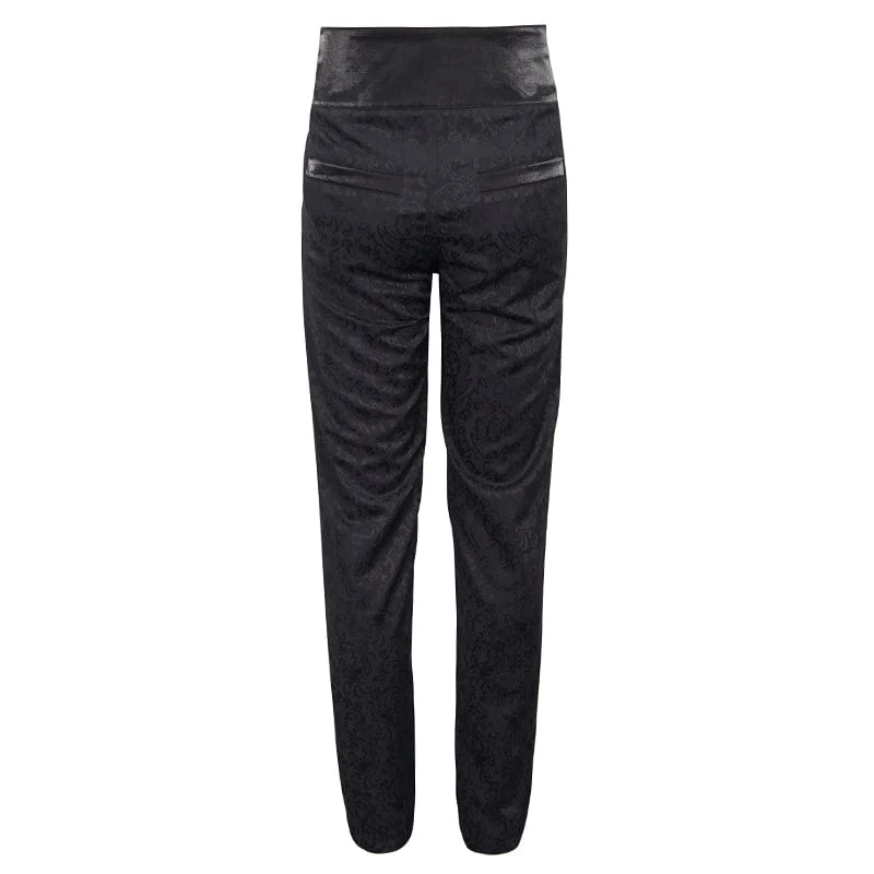 Herren Gothic Cashew bedruckte Hose mit hoher Taille