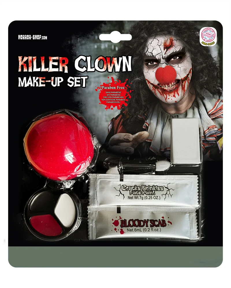 Horror Clown Make-up Set 10-tlg
