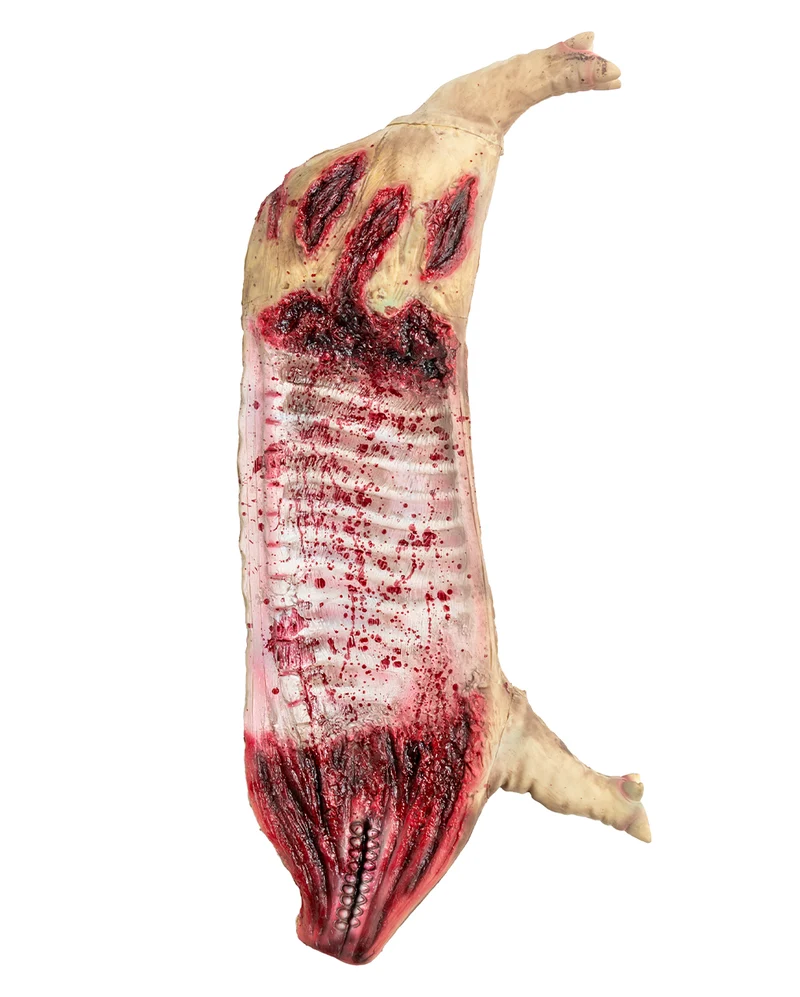 Blutige Schweinehälfte Latex Requisite 115cm