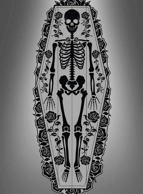 Skelett Tischläufer 183x60cm Halloween