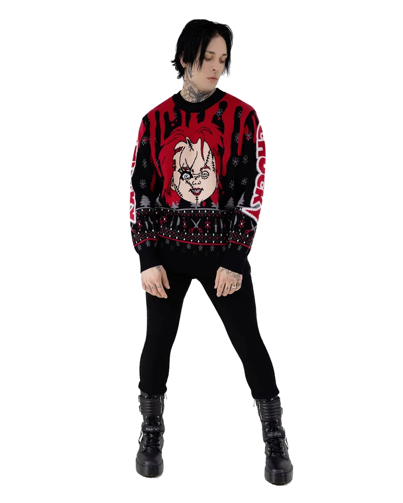 KILLSTAR Chucky Wanna Play Strick Sweater