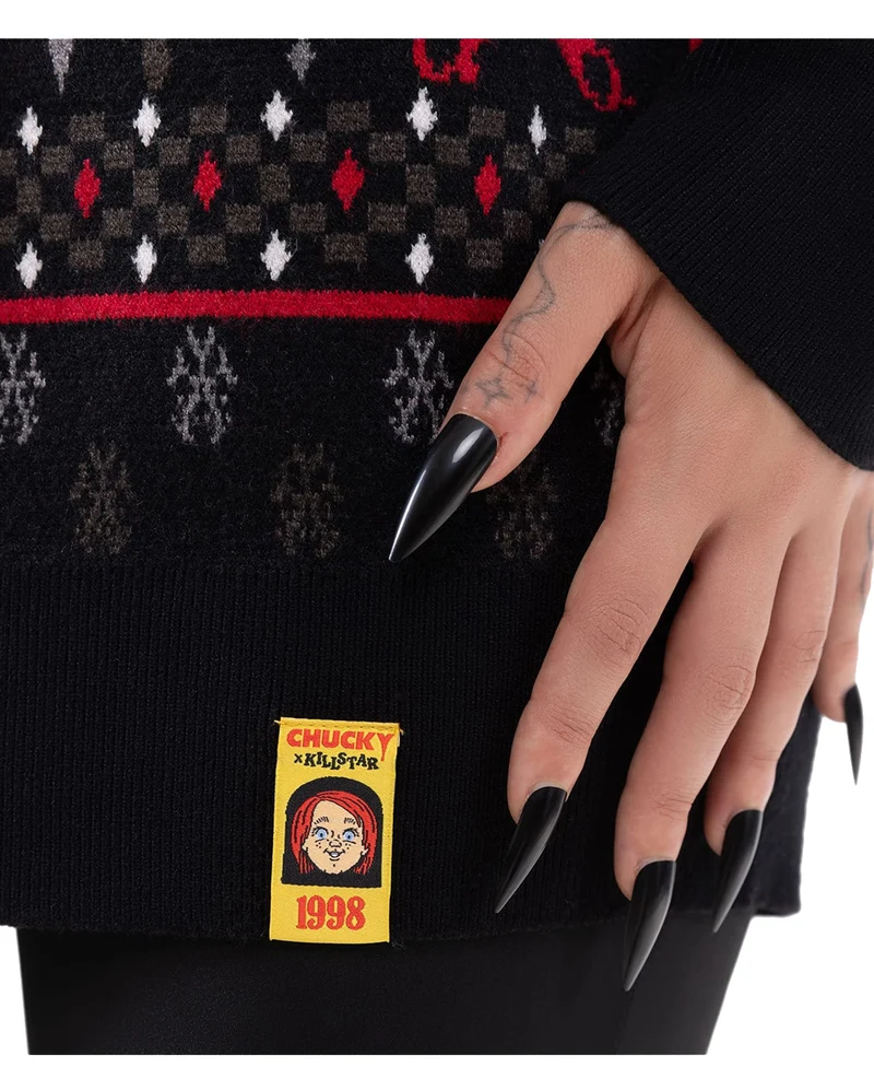 KILLSTAR Chucky Wanna Play Strick Sweater