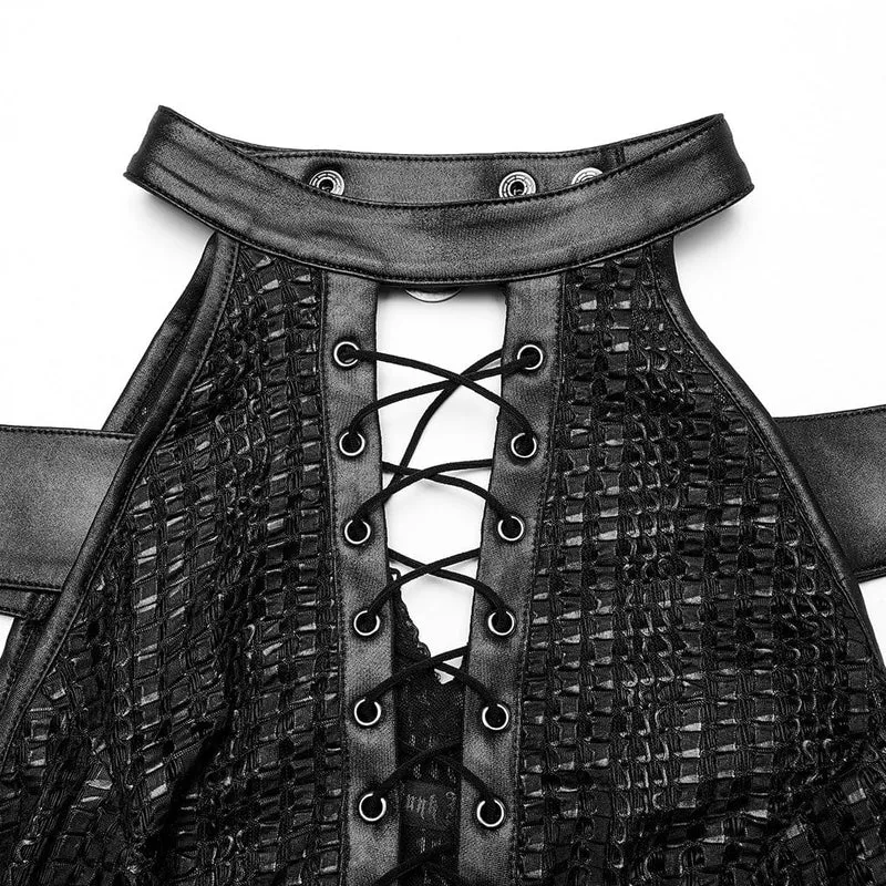 Gothic-Brautkleid für Damen mit Trägern, Seitenschlitz und abnehmbarem Cape