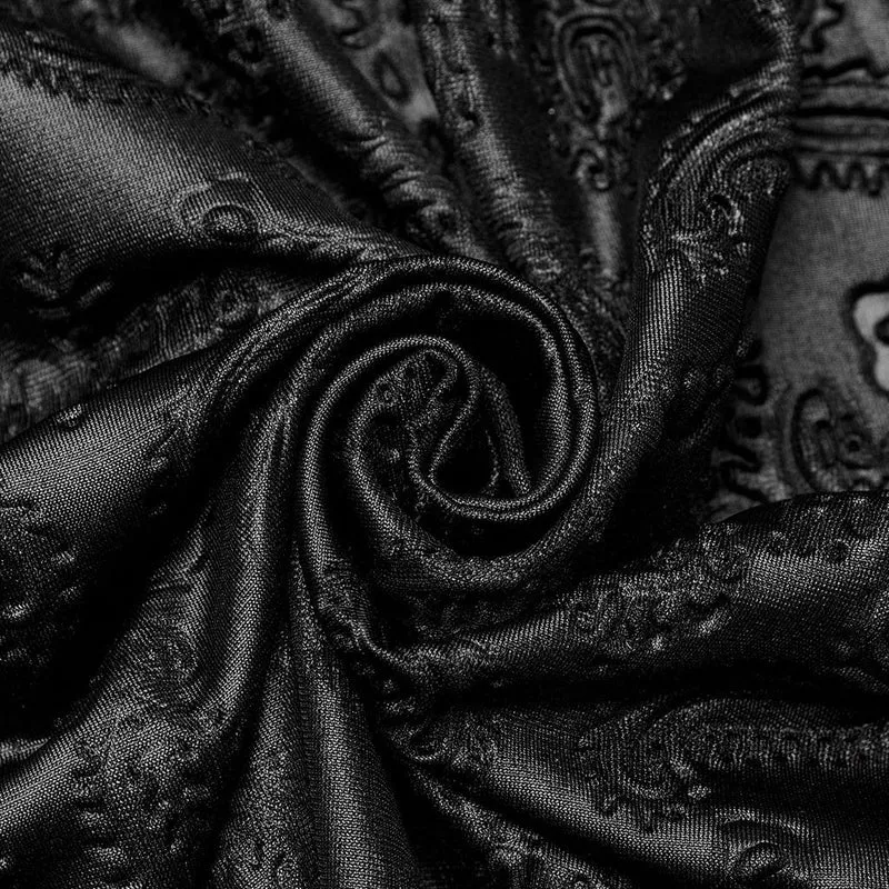 Damen-Hochzeitskleid mit Gothic-Spaten-Stickerei und Schlitz