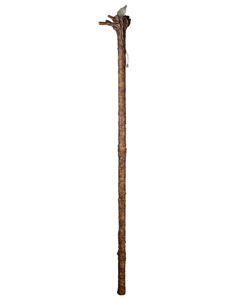 Magier Stab mit Leuchtkristall 170cm