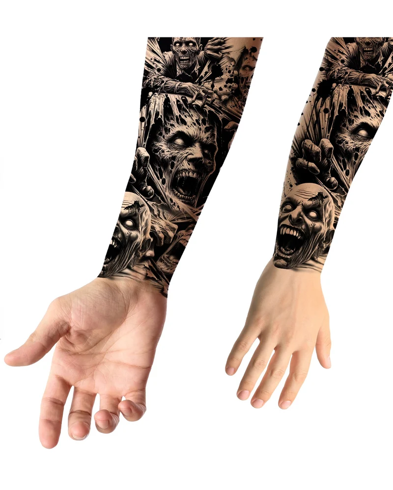 Temporäres Klebetattoo Zombie Apokalypse