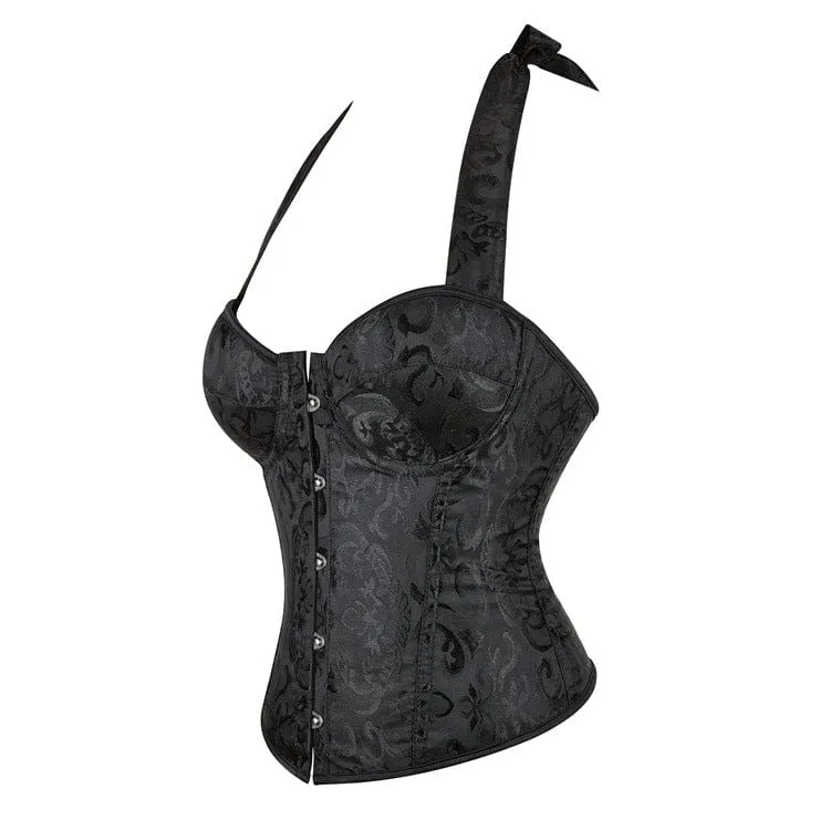 Gothic Court Neckholder Vollbrustkorsett für Damen