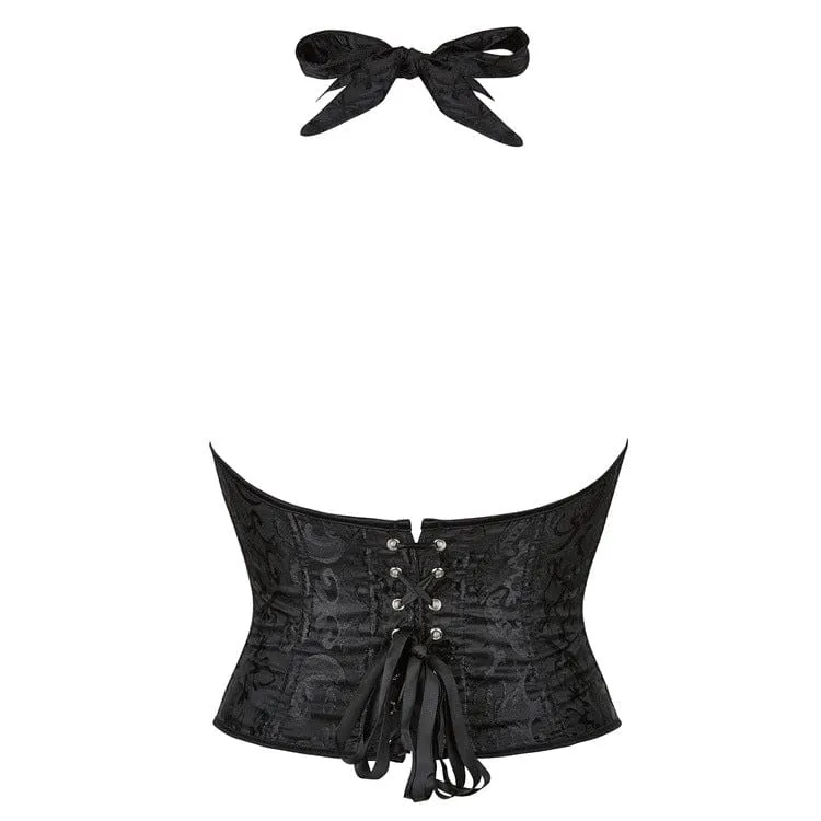 Gothic Court Neckholder Vollbrustkorsett für Damen