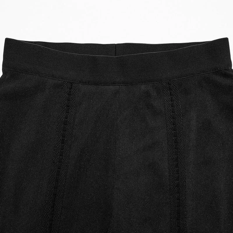 Gothic-Ösen-Splice-Mesh-Flared-Hose für Damen