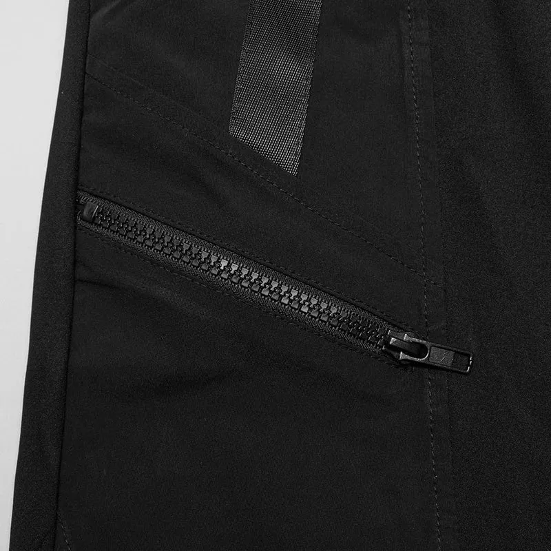 Gothic Strap Splice Buckle Schlaghose für Damen