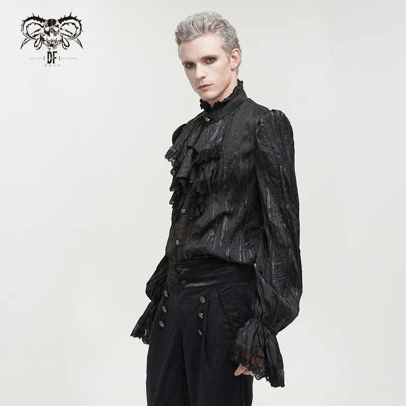 Gothic-Hemd mit Rüschen und Puffärmeln für Herren
