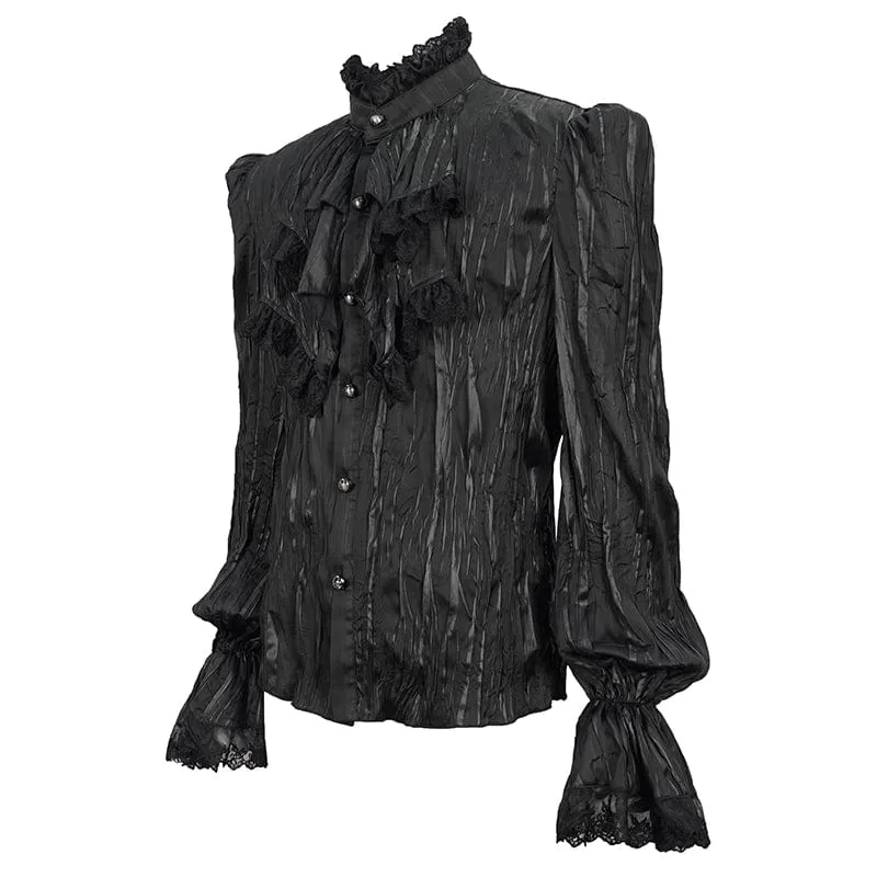 Gothic-Hemd mit Rüschen und Puffärmeln für Herren