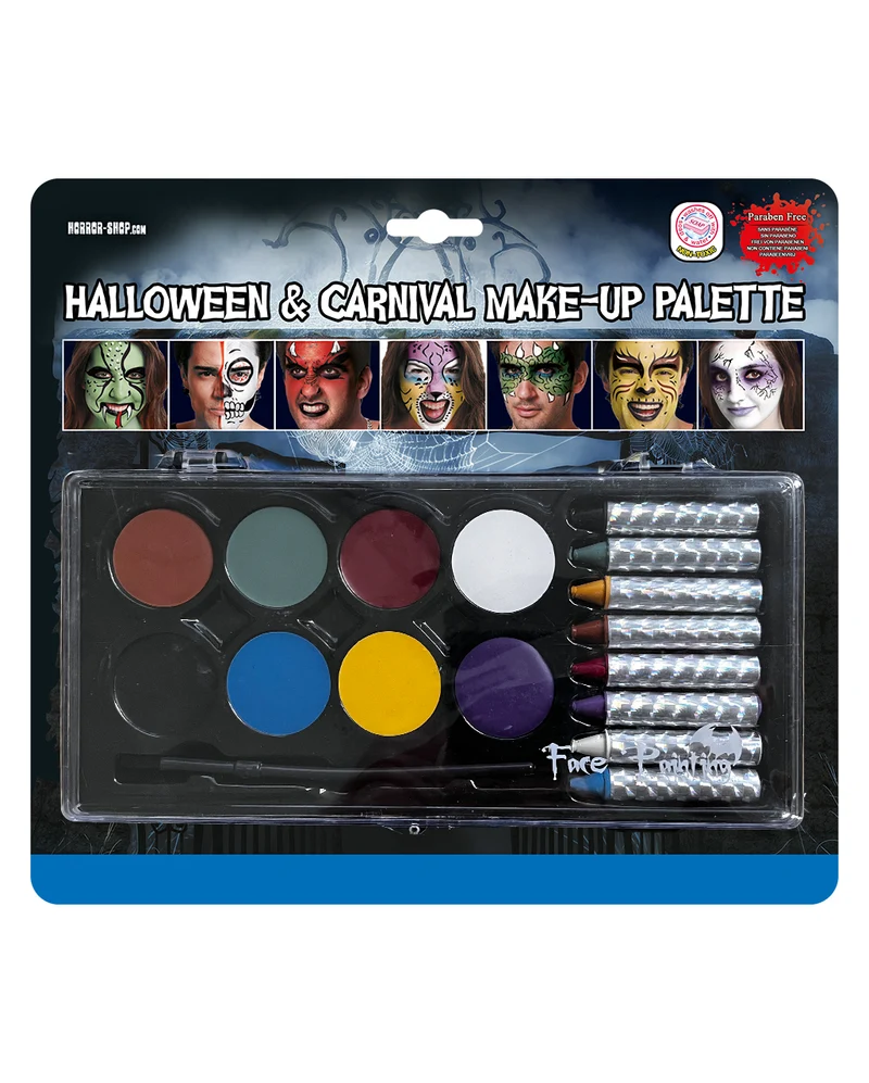 Karneval & Halloween Make-up Palette 16-tlg.