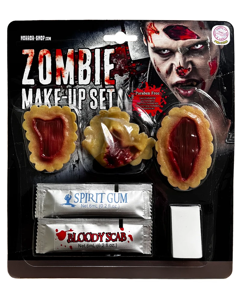 Zombie Make-up SFX Set 6-tlg