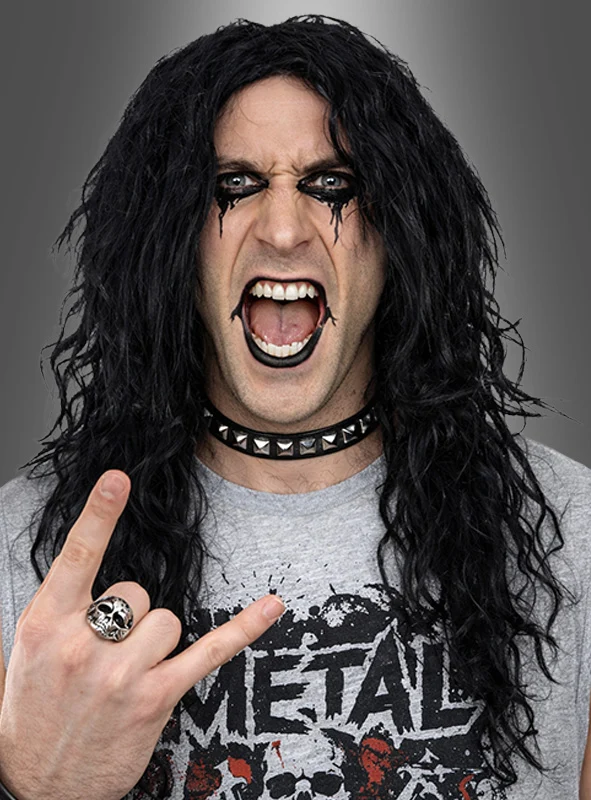 Langhaar Perücke Rocker Heavy Metal