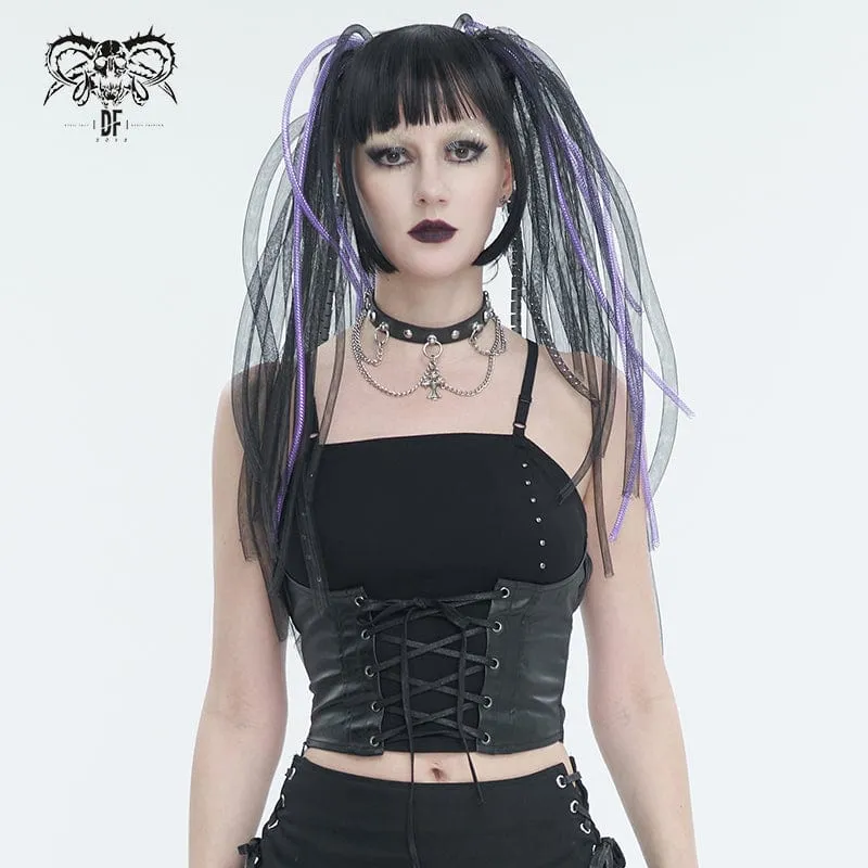 Damen Punk Riemchen Splice Tanktop