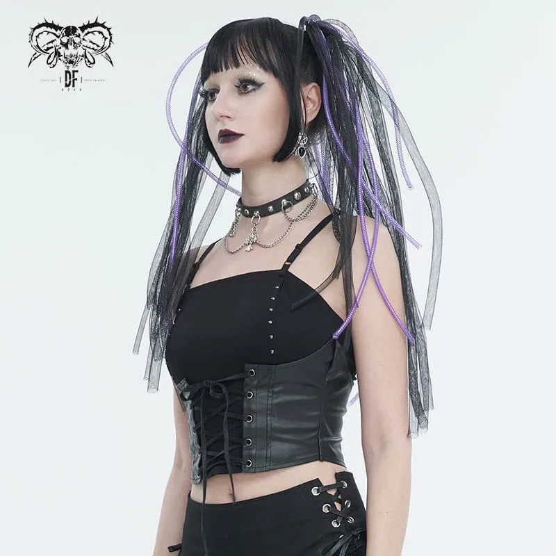Damen Punk Riemchen Splice Tanktop