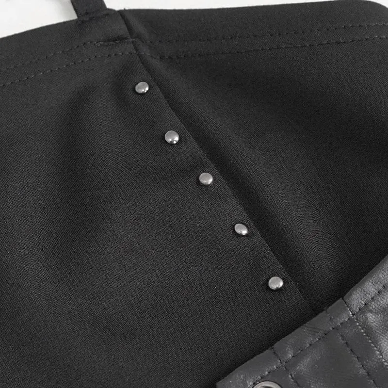 Damen Punk Riemchen Splice Tanktop