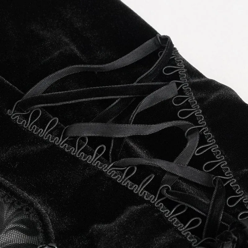Gothic Off-Shoulder-Hemd mit ausgestellten Ärmeln für Damen