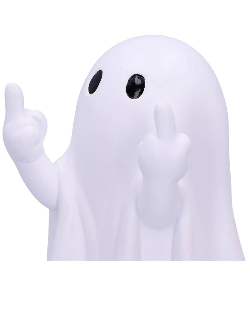 Freches Weißes Gespenst mit Mittelfinger Pose 12,5cm