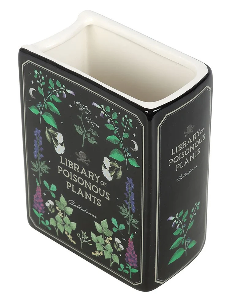 Giftpflanzen-Blumenvase in Buchform 14,5cm