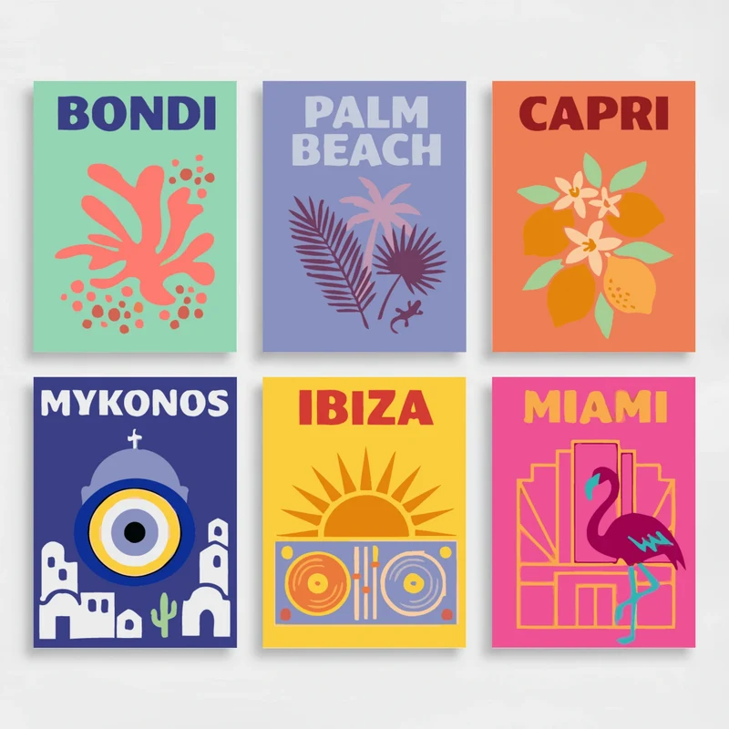 Coastal Destinations - Mini Paint by Numbers Set