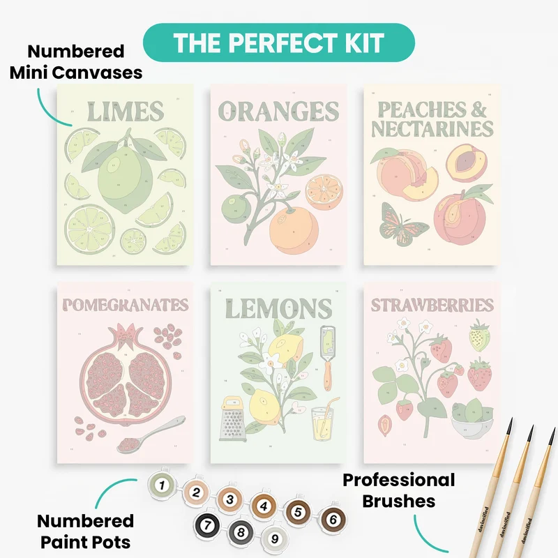 Fresh Fruit Garden - Mini Paint by Numbers Set