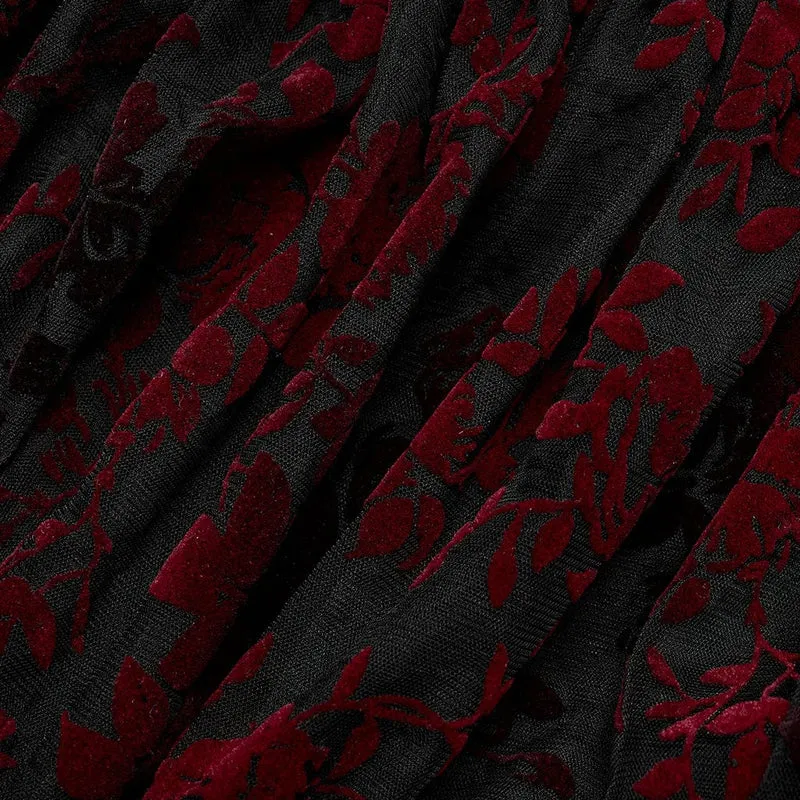 Gothic Off-Shoulder-Rüschen-Hemd für Damen