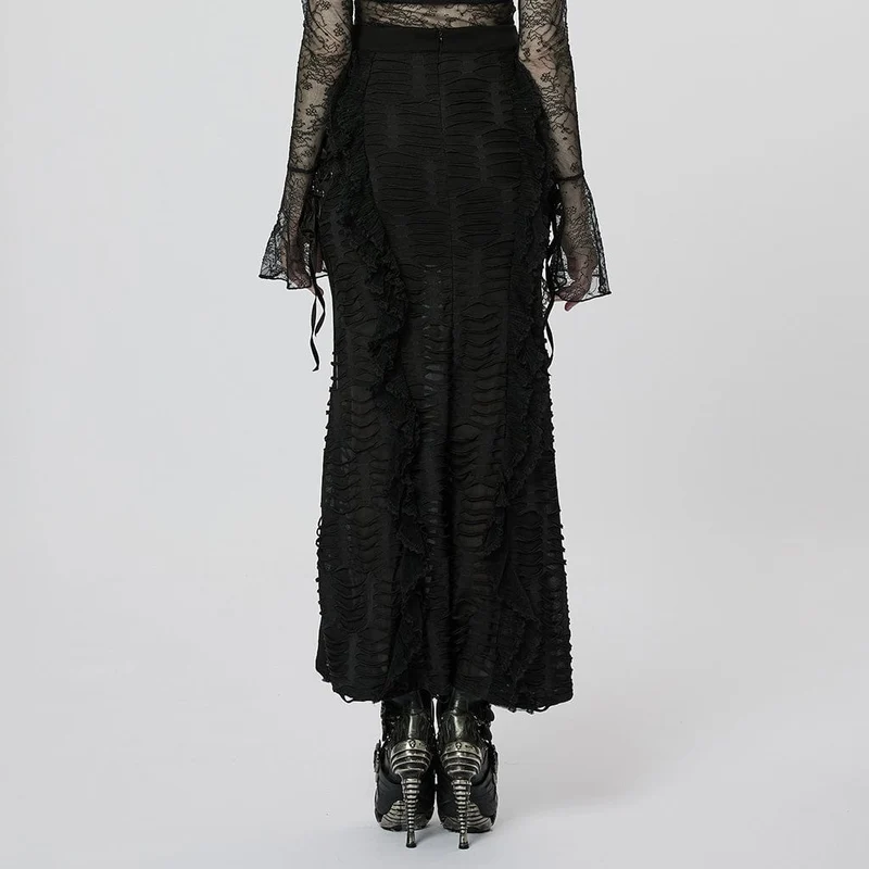 Gothic Ripped Wickelrock für Damen