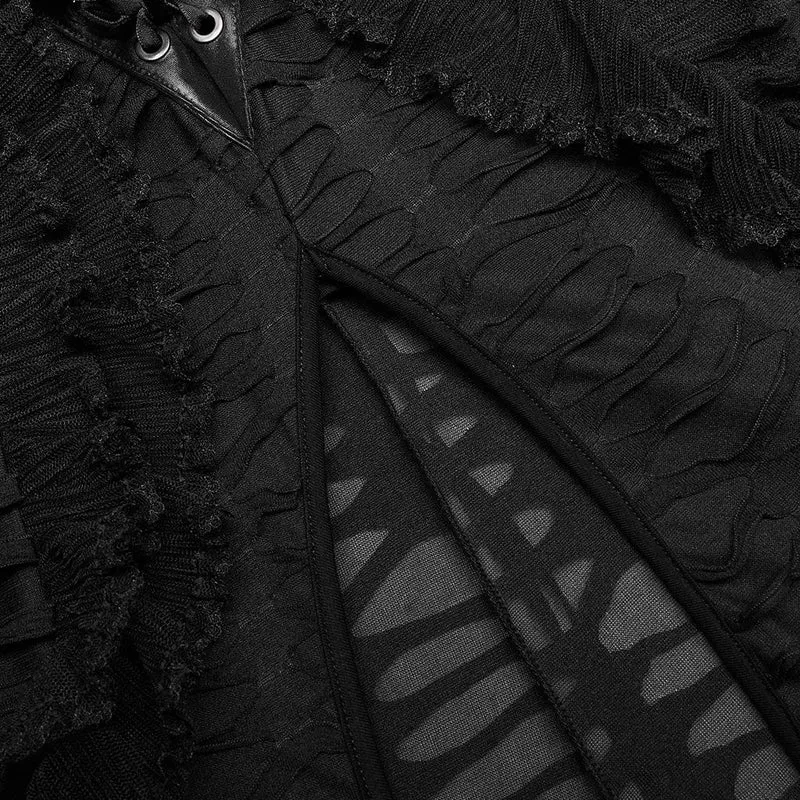 Gothic Ripped Wickelrock für Damen