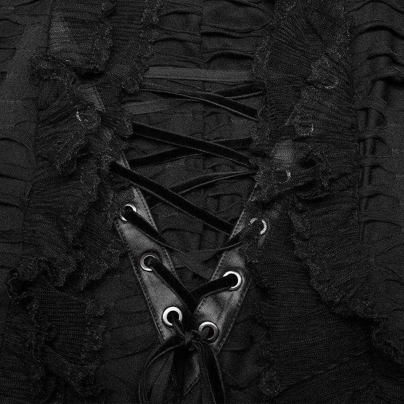 Gothic Ripped Wickelrock für Damen