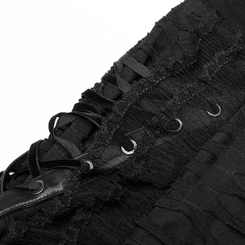Gothic Ripped Wickelrock für Damen