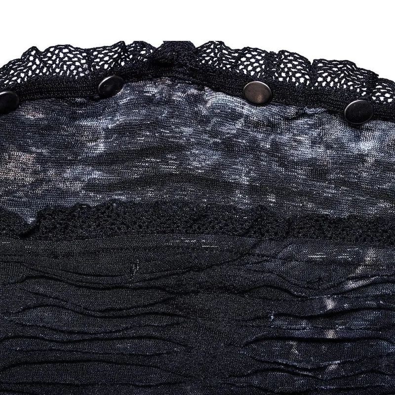 Gothic zerrissenes Neckholder-Tanktop für Damen