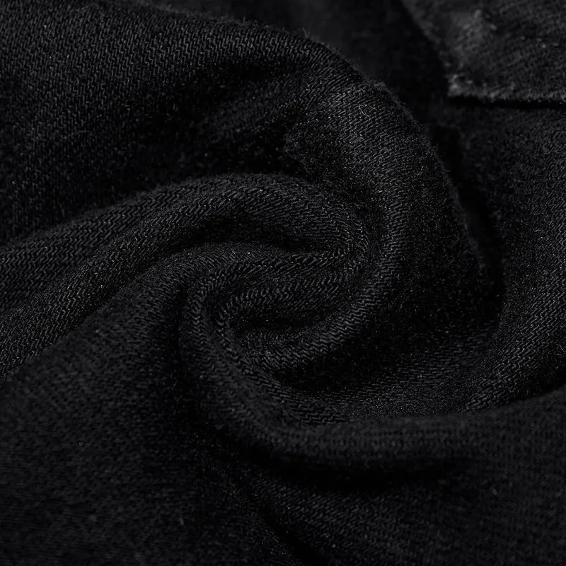 Damen-Punk-Jeans mit mehreren Taschen und Schnalle