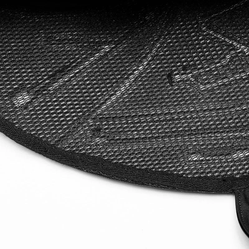 Damen Punk Stehkragen Lackleder Body Harness