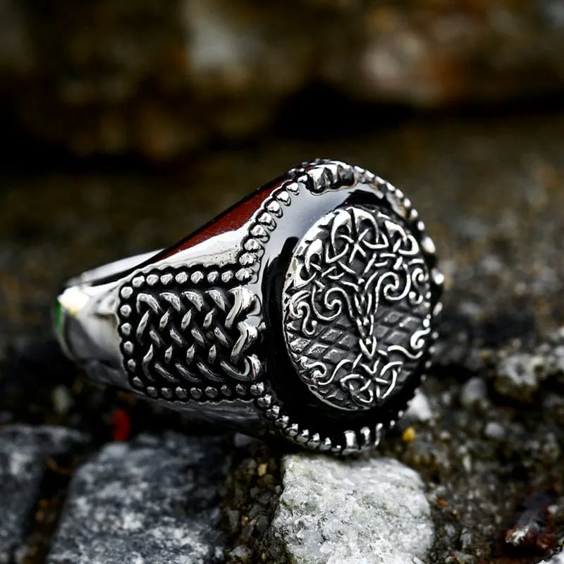 Punk-Lebensbaum-Ring für Herren