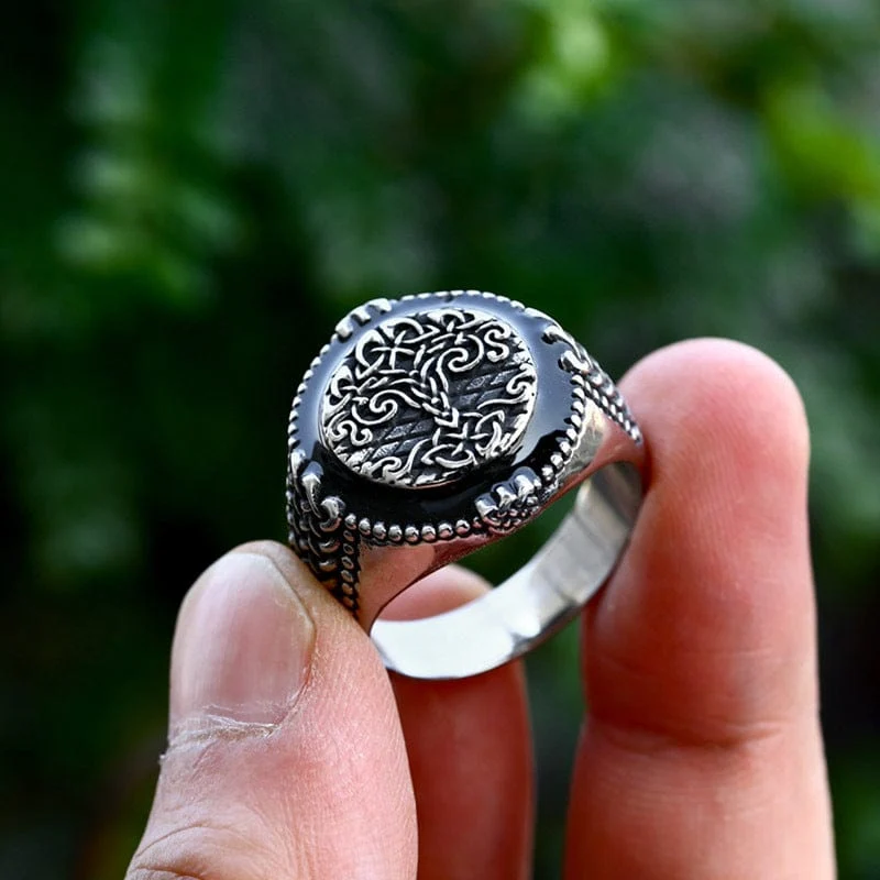 Punk-Lebensbaum-Ring für Herren