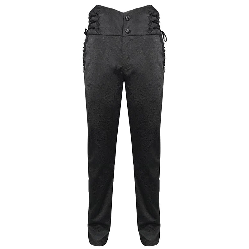 Gothic Riemchenhose mit hoher Taille für Herren