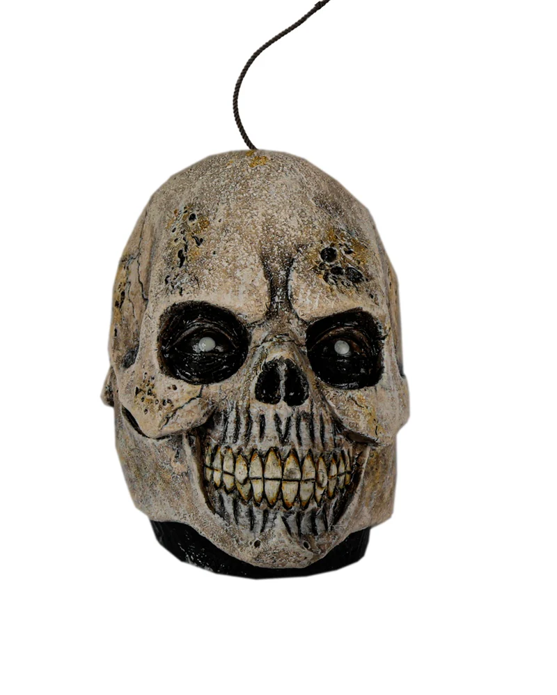 Antik Totenkopf als Schrumpfkopf Hängefigur 15cm