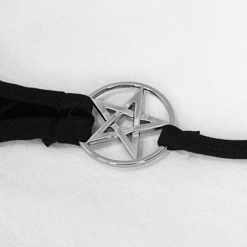 Gothic Star Tie Side Bikini für Damen